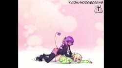 anal blonde_hair cum cum_in_ass cum_inside femboy hoodie_(artist) max_(hoodie) purple_hair short_hair succubus succubus_tail succubus_wings tagme video x-ray yaoi