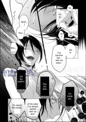 brother_and_sister crazy crazy_eyes english_dialogue english_text english_translation happy happy_male hentai incest male_dominating_female male_domination male_focus male_on_female male_on_top manga manga_page obsessed obsessed_male on_top rape sibling_incest siblings sole_female sole_male sweat sweatdrop twincest twins yandere yandere_male