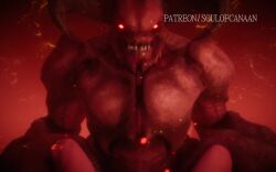 1boy 1girls 3d animated baron_of_hell_(doom) belly_bulge big_breasts big_penis black_hair bouncing_breasts breasts bulge curvy deep_penetration demon demon_girl female female_pov fur genitals glossy glowing_eyes glowing_markings hell holding_legs honey_select_2 horns large_breasts larger_male lava long_nails looking_at_viewer male male/female male_focus moaning monster monster_girl monster_on_female mp4 nipples nude nude_female pov pubic_tattoo red_skin roaring sex size_difference smaller_female soulofcanaan sound straight succubus taker_pov tattoo uncensored vaginal_penetration vaginal_sex video