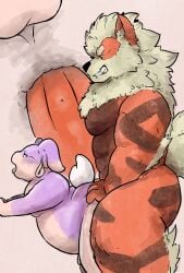 anal anal_sex arcanine ass audino belly big_butt canid canine close-up doggy_style dominant duo from_behind_position generation_1_pokemon generation_5_pokemon hi_res male male/male mamayong_(artist) mammal nintendo pecs penetration pokemon pokemon_(species) rough_sex sex shiny_pokemon size_difference slightly_chubby slightly_chubby_male tongue