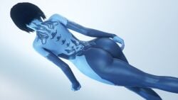 1girls 3d 3d_(artwork) ass ass back_view big_ass big_butt blender blender_(software) blue_body blue_hair blue_skin bob_cut cortana halo_(series) high_resolution highres low-angle_view meish simple_background solo solo_female thighs video_games walking