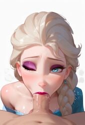 ai_generated disney elsa_(frozen) fellatio loraae_(ai) oral oral_sex pov tagme