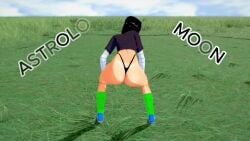 android_17 animated black_thong dragon_ball femboy tagme tease teasing thong twerk twerking video