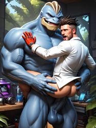 2boys abs ai_generated anal anal_sex anthro anthro_dominating_human anthro_penetrating_human ass back back_muscles balls bara big_ass big_balls big_dom_small_sub big_muscles big_pecs big_penis blue_body boyfriendai carrying_partner daddy dilf dominant dominant_anthro dominant_male dragon duo erection gay generation_1_pokemon holding_partner huge_balls huge_cock huge_muscles huge_pecs human human_on_anthro human_penetrated humansub hunk larger_anthro larger_male machoke male male/male male_only male_penetrated male_penetrating_male multicolored_body muscular muscular_anthro muscular_human muscular_male nude pecs penetration penis penis_in_ass pokemon pokemon_(species) pokephilia reptile scalie sex size_difference smaller_human smaller_male smaller_penetrated submissive submissive_human submissive_male yaoi