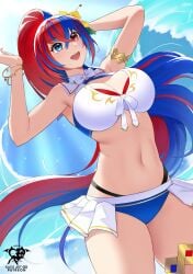 alear_(female)_(fire_emblem) alear_(female)_(seaside_dragon)_(fire_emblem) alear_(fire_emblem) breasts female female_only fire_emblem fire_emblem_engage kaos_art nintendo open_mouth solo swimsuit