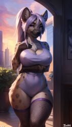 ai_generated animal_ears animal_humanoid anthro ass big_breasts cute female female_only furry furry_ass furry_breasts furry_ears furry_female furry_only furry_tail hi_res hyena hyenaloverai mammal nai_diffusion seductive stable_diffusion tongue tongue_out