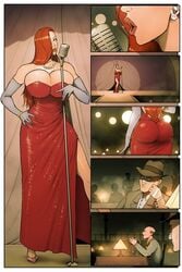 1girls ass big_breasts bimbo breasts comic dat_ass devil_hs disney dress eyeshadow female gloves huge_ass jessica_rabbit lipstick makeup male sequin_dress who_framed_roger_rabbit