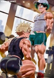 ai_generated bakugou_katsuki boku_no_hero_academia deku gay haruartx izuku_midoriya katsuki_bakugou male male_only midoriya_izuku my_hero_academia
