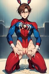 ai_generated bunnysuit cum cuntboy peter_parker spider-man