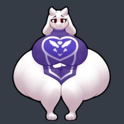 1girls anthro ass bottomless bottomless_female breasts dress female female_focus female_only furry goat goat_horns hips hyper hyper_ass hyper_breasts large_ass large_breasts milf mother mother red_eyes shortstack thick_thighs thighs toriel toxical undertale undertale_(series) white_fur wide_hips