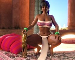 1girls 3d absurd_res absurdres alternate_version_available chel chel_(the_road_to_el_dorado) dark-skinned_female dark_skin dildo drinkerofskies female female_only nipple_bulge solo tagme the_road_to_el_dorado