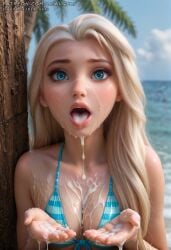 1girls ai_generated ai_hands ass blonde_hair blue_eyes curvy curvy_figure cute cute_face detailed dinixdream disney disney_princess elsa_(frozen) eyelashes female frozen_(film) grabbing_ass grabbing_own_ass high_quality light-skinned_female light_skin lips long_hair looking_at_viewer one-piece_swimsuit patreon patreon_username posing pussy realgfai seductive seductive_look self_upload stable_diffusion standing tagme thighs topless white_hair