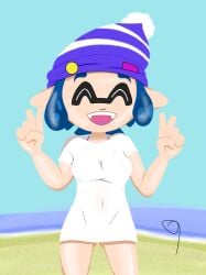 beach bobble_(splatoon) bobblehat female inkling inkling_girl splatoon splatoon_(manga)