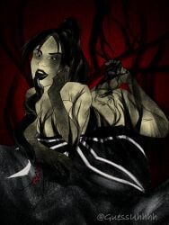 breast_press breasts breasts_out footjob guessuhhhh laying_down laying_on_stomach long_tongue looking_at_another looking_at_partner marvel original_character original_characters symbiote tendrils tentacle tongue tongue_kiss tongue_wrap venom_(marvel)