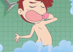 ass bath canonical_scene casual_nudity fhs fnafhs fnafhsrule34 fox_(fnafhs) male_only shower showering