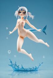 ai_generated bubbles buurazu figure figurine flat_chest gawr_gura gills nude nude_female petite pussy shark_girl shark_tail splashing swimming tight_pussy underwater vtuber