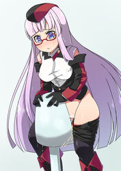 azur_lane black_gloves black_legwear black_skirt black_vest blue_eyes blush boots breasts censored detached_sleeves erect_nipples female female glasses gloves gneisenau_(azur_lane) grey_background hat heart heart_censor large_breasts long_hair minamimachi_naname panties panty_pull peeing pink_hair pussy red-framed_eyewear red_footwear red_panties shirt simple_background skirt skirt_pull sleeveless_shirt solo standing thighhighs underwear vest wet_clothes white_shirt