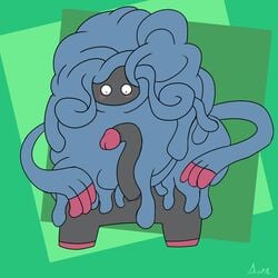 baron_montesque blush erection hi_res male male_only nintendo nude penis pokémon_(species) pokemon simple_background solo standing tangrowth tentacle video_games