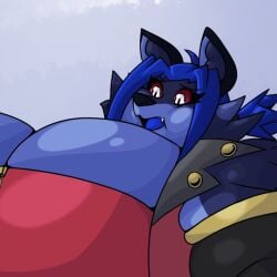 big_breasts blueberry_inflation breasts cleavage female furry huge_breasts inflation mad_n_evil tagme