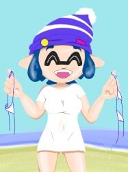 beach bikini bobble_(splatoon) bobblehat female inkling inkling_girl splatoon