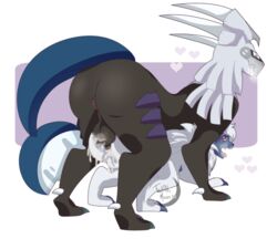 1boy 2018 absol all_fours alpha_channel ambiguous_gender anal anal_sex anus ass big_dom_small_sub black_fur blue_skin butt_focus canine claws cum cum_in_ass cum_inside cum_on_ass cumshot doggy_style drooling ejaculation fangs from_behind_position furry grey_eyes heart heavy_breathing holidays interspecies kaiser_(thiccvally) lanuitetoile_(artist) lithy_loo_(absol) looking_down looking_up male male_only nintendo nude open_mouth orgasm original_character penetration pokémon_(species) pokemon pokemon_(species) pokemon_rse pokemon_sm purple_background red_eyes saliva sex silvally size_difference smile tail teeth text valentine's_day video_games white_fur