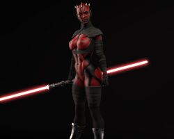 1girls 3d absurd_res absurdres alien darth_maul drinkerofskies female female_only red_body rule_63 solo star_wars tagme zabrak