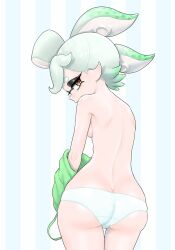 inkling inkling_girl koharuno2 marie_(splatoon) panties splatoon splatoon_(series) squid_sisters tagme tentacle_hair topless topless_female undressing