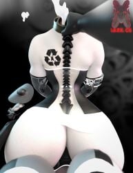 alcina_dimitrescu bitchbot_(ibex) body_modification bodysuit detachable_head high_heels hypnosis ibex-cg milf mind_break mind_control resident_evil resident_evil_8:_village slave torture
