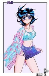 1990s 1993 20th_century ami_mizuno bishoujo_senshi_sailor_moon bra clothing colored female female_only human r-koga small_breasts solo tagme