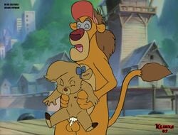 2007 age_difference anthro bear cum cum_in_pussy cum_inside disney feline female fur furry furry_only interspecies lion male male/female mammal molly_cunningham nipples penetration penis pussy reverse_suspended_congress straight tagme talespin testicles vaginal vaginal_penetration wildcat_(talespin)