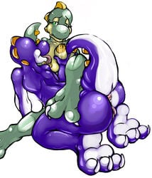 anthro anus breasts claw female female_only licking mario_(series) multiple_females multiple_girls nintendo opius pussy raised_tail saliva smooth_skin tail yoshi yuri