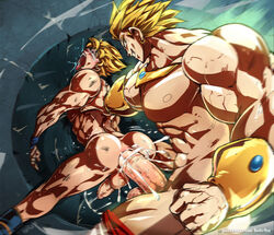 2boys abs anal bara biceps big_dom_small_sub broly broly_(dragon_ball_z)_1993 cum cum_in_ass cum_inside dragon_ball dragon_ball_z gay hotcha legendary_super_saiyan male male_only malesub muscle pecs pleasure_face size_difference son_goku super_saiyan yaoi