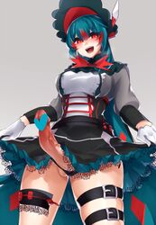 1futa ball_bulge balls balls_in_panties balls_under_clothes blue_hair blush breasts censored cosplay decidueye dress dress_lift erection erection_under_clothes erection_under_skirt futa_only futa_sans_pussy futanari gijinka gloves headdress heart heart_censor huge_penis human humanized_pokemon intersex long_hair looking_at_viewer moemon ohime_pkg open_mouth panties panty_bulge penis penis_out penis_under_clothes penis_under_skirt personification pokémon_(species) pokemon red_eyes shiny_pokemon skirt skirt_lift solo standing sweat teeth testicles thigh_strap tongue veins veiny_penis