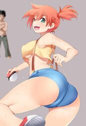 ass big_ass dat_ass female human human_only kasumi_(pokemon) kippuru male nintendo orange_hair pokemon