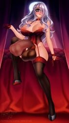 1futa animal_genitalia animal_penis areolae arm_support armband bare_arms bare_shoulders bare_thighs bed bedroom bedroom_eyes bodice breasts breasts_out camilla_(fire_emblem) choker cleavage collarbone curtains curvy erection fire_emblem fire_emblem_fates from_below full_moon futanari garter_straps gloves grin hair_over_one_eye half_gloves high_heels horse_penis horsecock horsecock_futanari hourglass_figure huge_breasts indoors leg_up lingerie long_hair looking_at_viewer looking_down mature mature_female moon nenerhea night nintendo nipples on_bed penis purple_eyes purple_hair revealing_clothes shoulders sitting smile solo testicles thick_thighs thighhighs thighs very_long_hair voluptuous wavy_hair wide_hips window