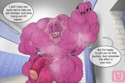 big_cock big_penis bodybuilder chaz_the_red_panda furry huge_cock looking_at_viewer male male_only muscles muscular muscular_arms muscular_male muscular_thighs penis testicles