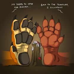 ahastar crushing diablo_the_rex dragon foot_fetish furry smaug stomp_fetish