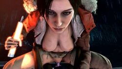 3d animated blueberg breasts brown_eyes brown_hair canine canine_penis cowgirl_position dog female human interspecies jacket lara_croft lara_croft_(survivor) male male_pov nipples no_sound open_clothes open_jacket penis pov pussy sex source_filmmaker straddling straight tomb_raider tomb_raider_(survivor) vagina vaginal_penetration video zoophilia