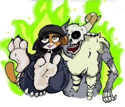 adventure_time beanie cartoon_network epic_games feet female fire flames foot_fetish fortnite fortnite:_battle_royale male meow_skulls_(fortnite) paws the_lich