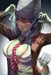 female browncoat zombie (pvz) from plants vs zombies