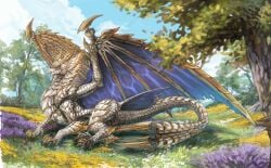 absurd_res animal_genitalia anus bodily_fluids capcom claws clitoral_hood clitoris dragon elder_dragon european_mythology fangs female female/female feral finger_claws genital_fluids genital_slit genitals greatwhite1122 hi_res masturbation monster_hunter mythological_creature mythological_scalie mythology presenting presenting_vulva primordial_malzeno scales scalie solo spread_vulva spreading tail teeth vaginal_fluids vaginal_penetration vulva western_dragon wings