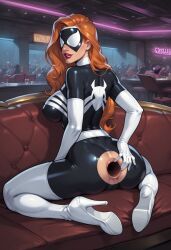 ai_generated anal_gape arachne_(marvel) big_ass curvy gape gaping gaping_anus julia_carpenter marvel marvel_comics mature_female spider-woman thick