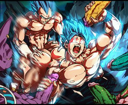 6boys abs anal bara beerus boner dragon_ball erection frieza gangbang gay handjob hotcha male male_only muscle nude orgy pecs piccolo son_goku super_saiyan_blue surprised vegeta yaoi