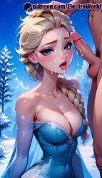 ai_generated breasts cum cum_in_mouth cum_on_body cum_on_breasts cum_on_face disney electroworld elsa_(frozen) female female_focus frozen_(film) open_mouth oral oral_sex penis saliva semen semen_in_mouth semen_on_body semen_on_breasts semen_on_upper_body sex simple_background solo_focus straight tongue_out uncensored upper_body