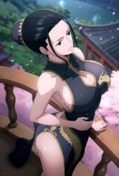 big_ass big_breasts dragon female female_only jemmasoria nico_robin one_piece solo tied_hair