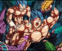 6boys abs bara beerus boner dragon_ball erection frieza gangbang gay hotcha male male_only muscle nude orgy pecs piccolo son_goku super_saiyan_blue vegeta yaoi