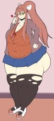 monika (doki doki literature club) from doki doki literature club