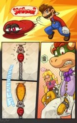 ! 1girls 2018 2boys abstract_background assisted_exposure blonde_hair blue_eyes blush bowser cappy_(mario) clothed clothed_female_nude_male clothing cock_ring comic conditional_dnp dress facial_hair female foreskin grumpyvulpix hair horn humanoid_penis koopa long_hair looking_at_penis male male_focus mario mario_(series) moustache multiple_boys nintendo overalls partially_clothed penis penis_out penis_through_fly poking_out princess_peach red_eyes red_hair scalie small_penis small_penis_humiliation suit super_mario_odyssey unretracted_foreskin video_games wardrobe_malfunction zipper