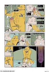 alphys anal anal_sex anus asriel_dreemurr ass balls blush boss_monster closed_eyes comic cum cum_in_ass cum_in_mouth cum_inside cum_on_penis cum_on_tongue cumshot dialogue duo ejaculation english_text fellatio hand_on_butt horn lizard looking_pleasured male muscular nipples one_eye_closed open_mouth oral orgasm penetration penis presenting presenting_anus pubes reptile rule_63 scalie sex spread_ass spreading text tolok tongue tongue_out undertale video_games yaoi