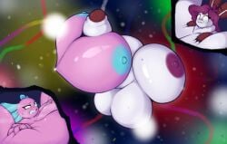 abstract_background amphibian anthro aquatic arthropod astronomical_hyper axolotl balls big_balls big_breasts big_penis blue_nipples breast_play breasts duo female genitals grasping gynomorph hi_res huge_balls huge_breasts huge_penis hyper hyper_balls hyper_breasts hyper_genitalia hyper_penis hyperspace insect intersex intersex/female lepidopteran looking_pleasured lotti_(unowo) mole_salamander moth nipples penis pink_body pittory purple_nipples salamander sedosa_(unowo) sex straight_face titfuck universe zoom_in